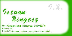 istvan mingesz business card